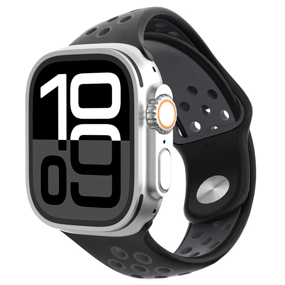 Asymmetrical Two-Tone Silicone Sport Band for Apple Watch