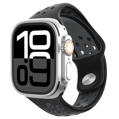 Asymmetrical Two-Tone Silicone Sport Band for Apple Watch