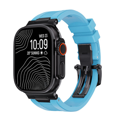 Chrono-Strata Apple Watch Band – FKM Fluoroelastomer with Butterfly Clasp