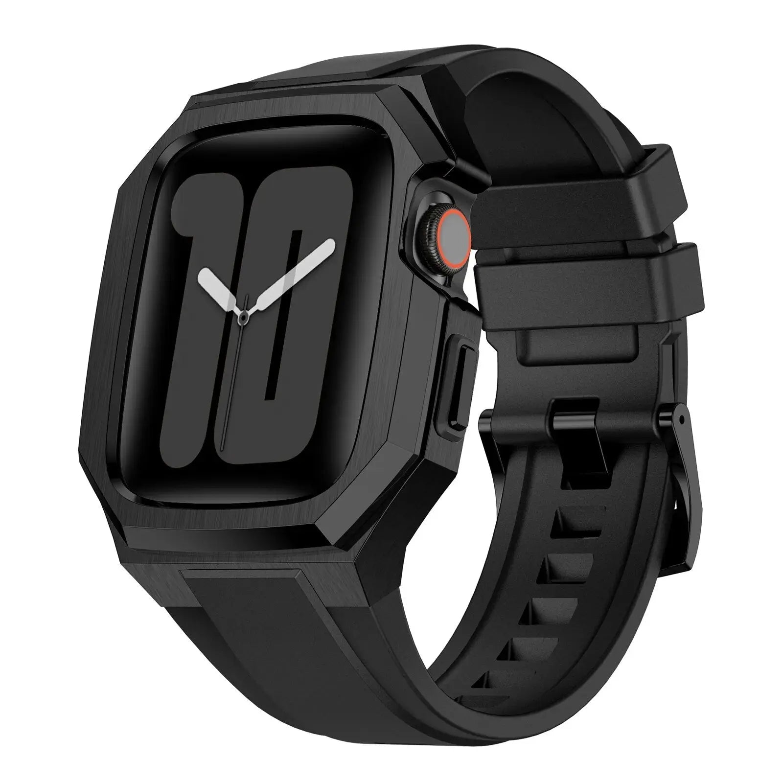 Stainless Steel Case With Rubber Band for Apple Watch