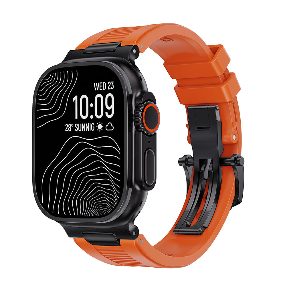 Chrono-Strata Apple Watch Band – FKM Fluoroelastomer with Butterfly Clasp