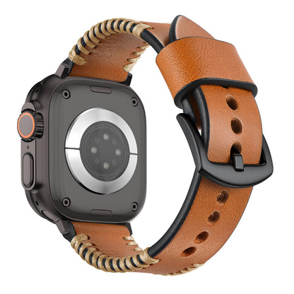 Leather Hand-Stitched Strap For Apple Watch