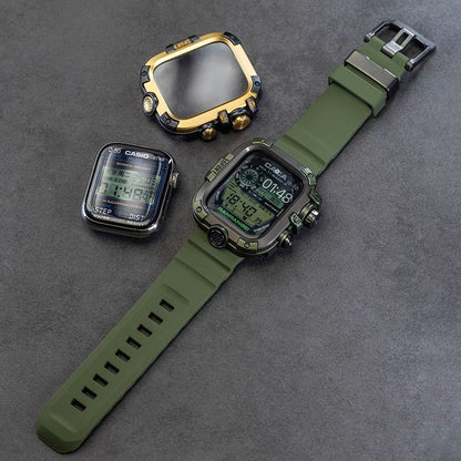 Metal Tempered Glass Case for Apple Watch