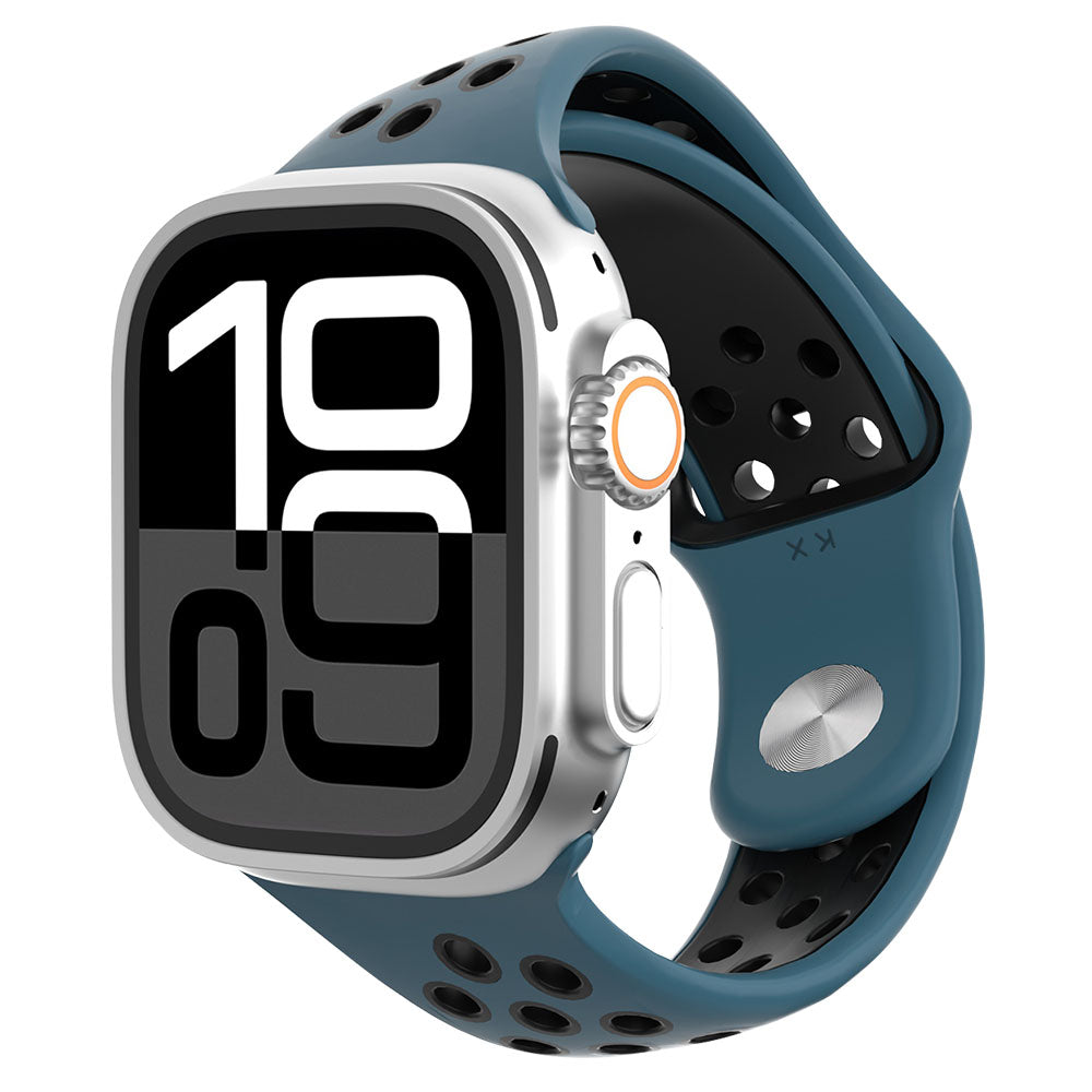 Asymmetrical Two-Tone Silicone Sport Band for Apple Watch