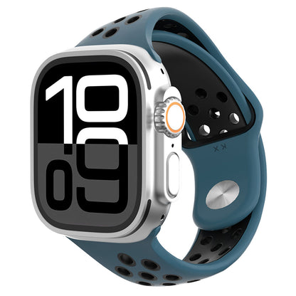 Asymmetrical Two-Tone Silicone Sport Band for Apple Watch