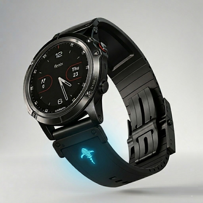 Luxury FKM Rubber Strap for Garmin - The Shark Edition