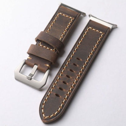 Handcrafted rugged style Samsung Watch Ultra Strap - Antique Brown