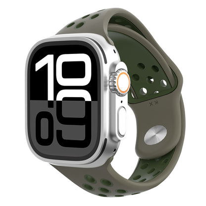 Asymmetrical Two-Tone Silicone Sport Band for Apple Watch