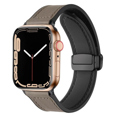 Silicone Magnetic Leather Strap For Apple Watch