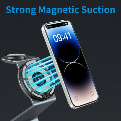 Fast Charging 3 In 1 Magnetic Wireless Charger