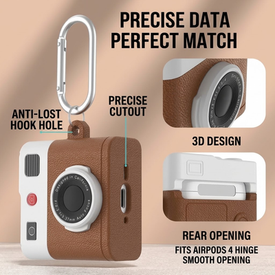 Camera Style Silicone AirPods Case