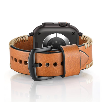 Leather Hand-Stitched Strap For Apple Watch