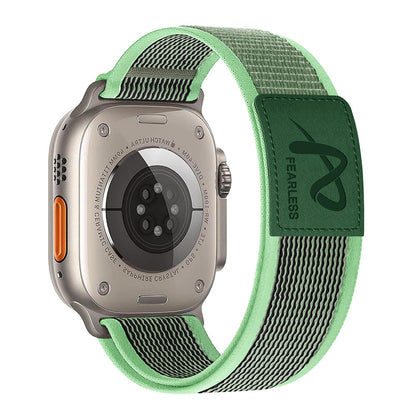 Leather Label Trail Loop Nylon Band For Apple Watch