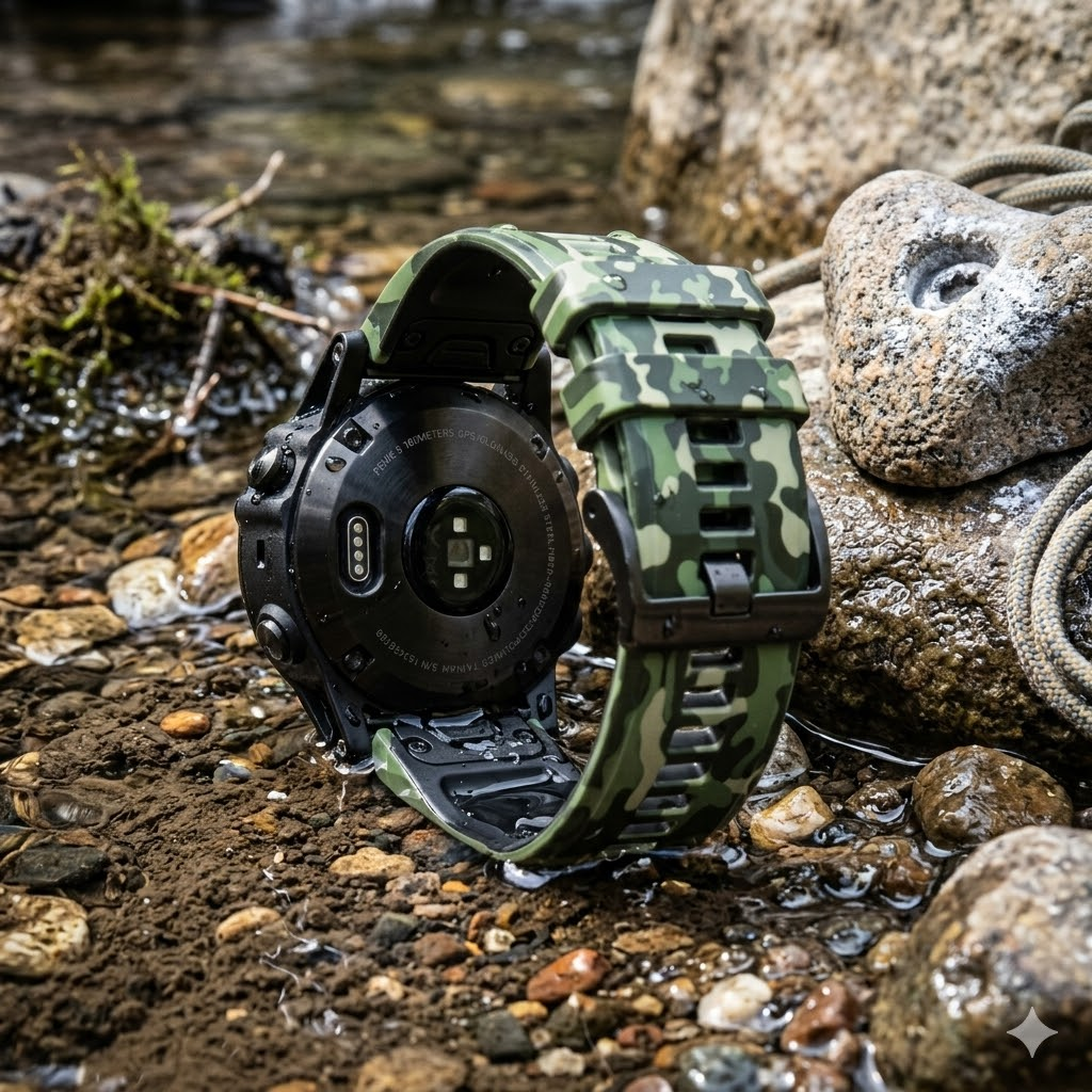 Military-Grade Camo Sport Band for Garmin