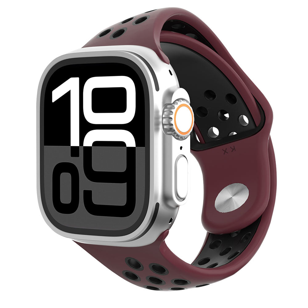Asymmetrical Two-Tone Silicone Sport Band for Apple Watch