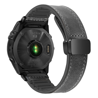Silicone Magnetic Leather Strap For Garmin