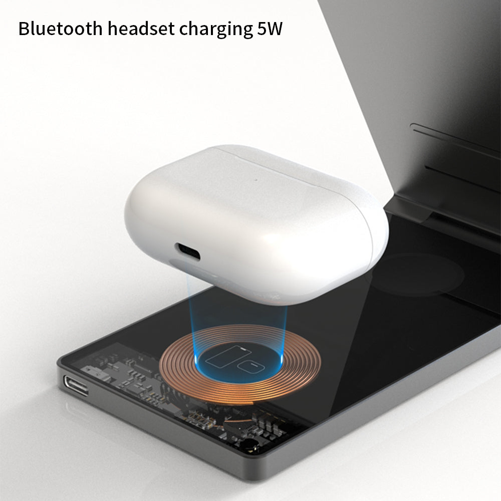 T05-Aluminum Alloy Bracket Foldable Magnetic Wireless Charger