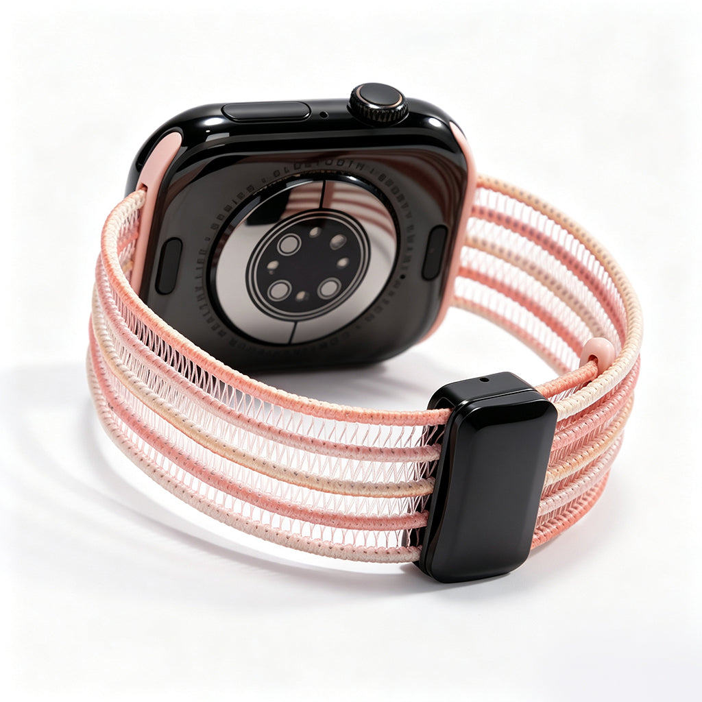 Fish Silk Mesh Breathable Magnetic Soft Strap For Apple Watch