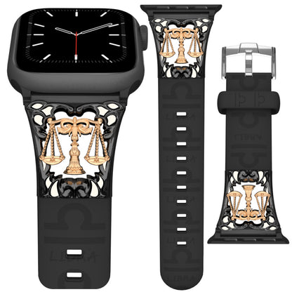 Metal Embossed Constellation Watch Strap For Apple Watch--Libra