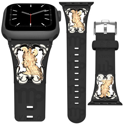 Metal Embossed Constellation Watch Strap For Apple Watch--Virgo