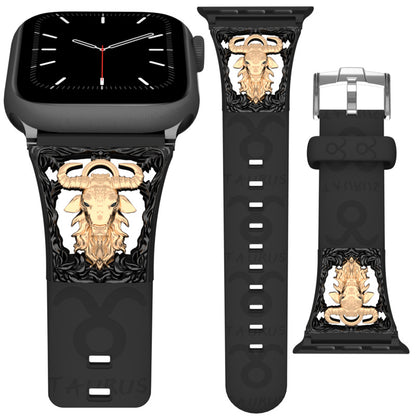 Metal Embossed Constellation Watch Strap For Apple Watch--Taurus