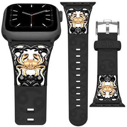 Metal Embossed Constellation Watch Strap For Apple Watch--Cancer