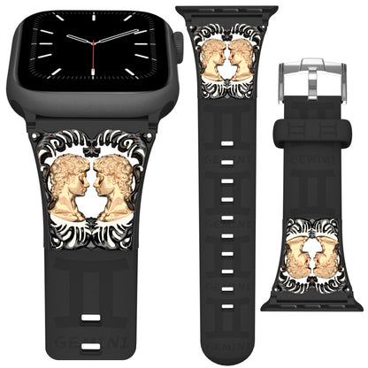 Metal Embossed Constellation Watch Strap For Apple Watch--Gemini