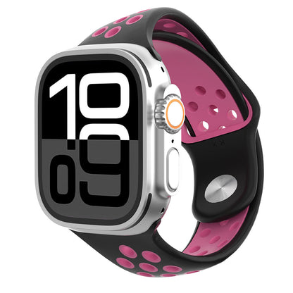 Asymmetrical Two-Tone Silicone Sport Band for Apple Watch