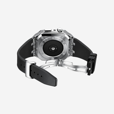 AP Silicone Band Stainless Steel Case Retrofit Kit For Apple Watch