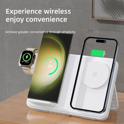 3 in 1 Magnetic Wireless Charger - Suitable for Samsung + Apple