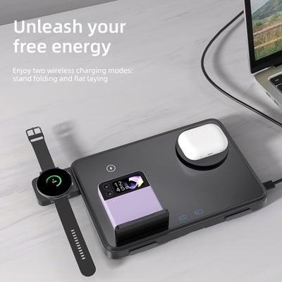 3 in 1 Magnetic Wireless Charger - Suitable for Samsung + Apple