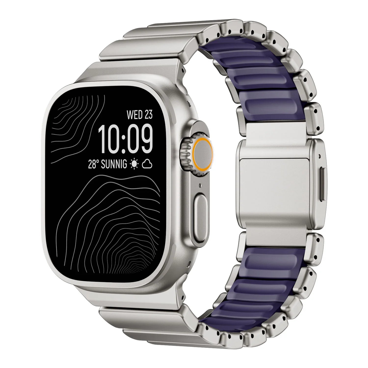 Ultra-Titanium +FKM Band Magnetic Clasp for Apple Watch