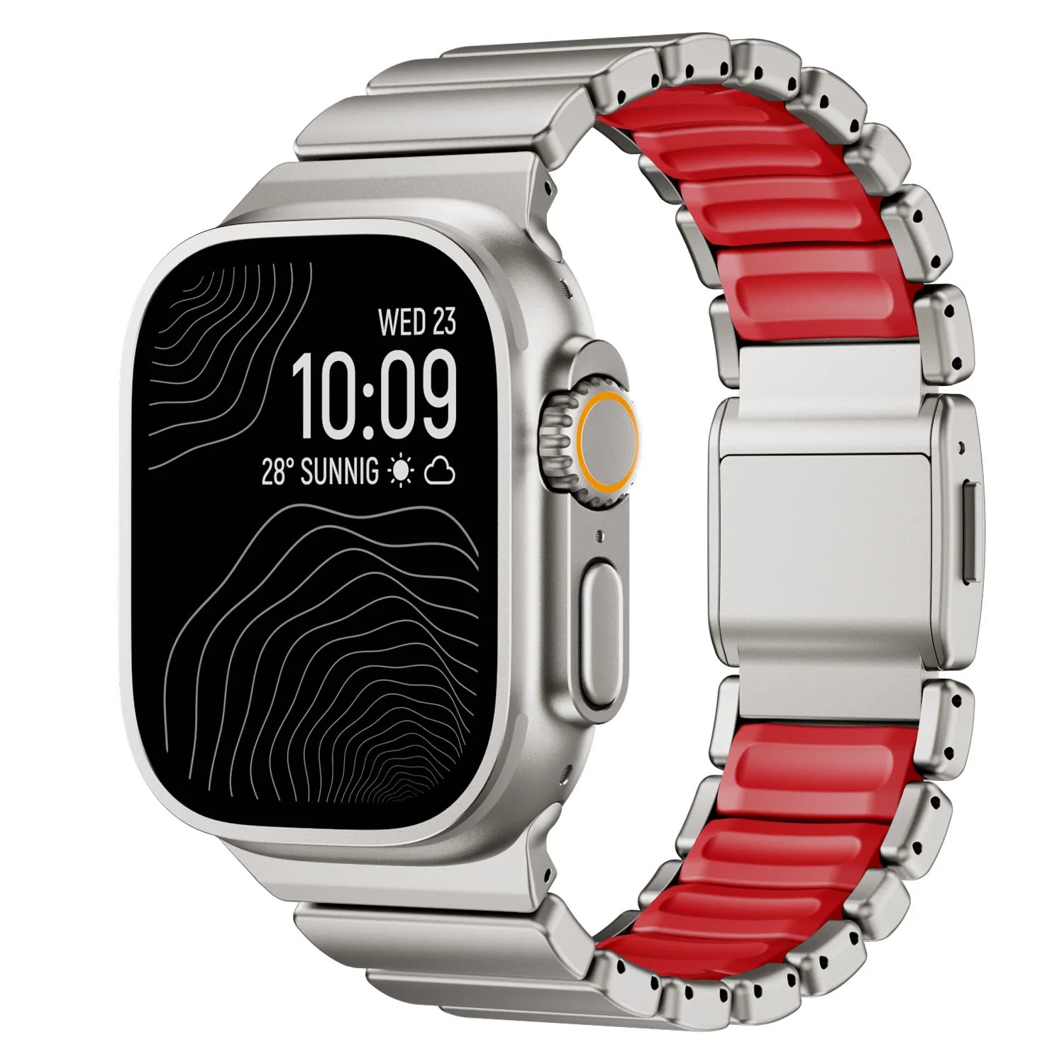Ultra-Titanium +FKM Band Magnetic Clasp for Apple Watch