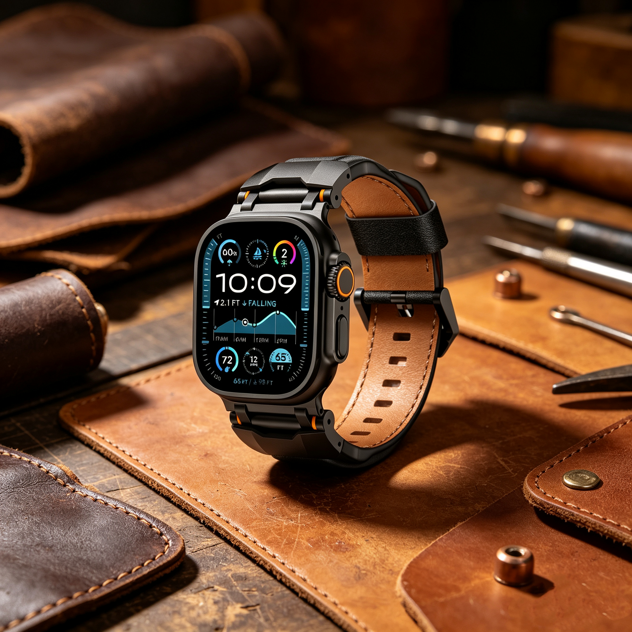 Airfoil Wings Leather Apple Watch Band