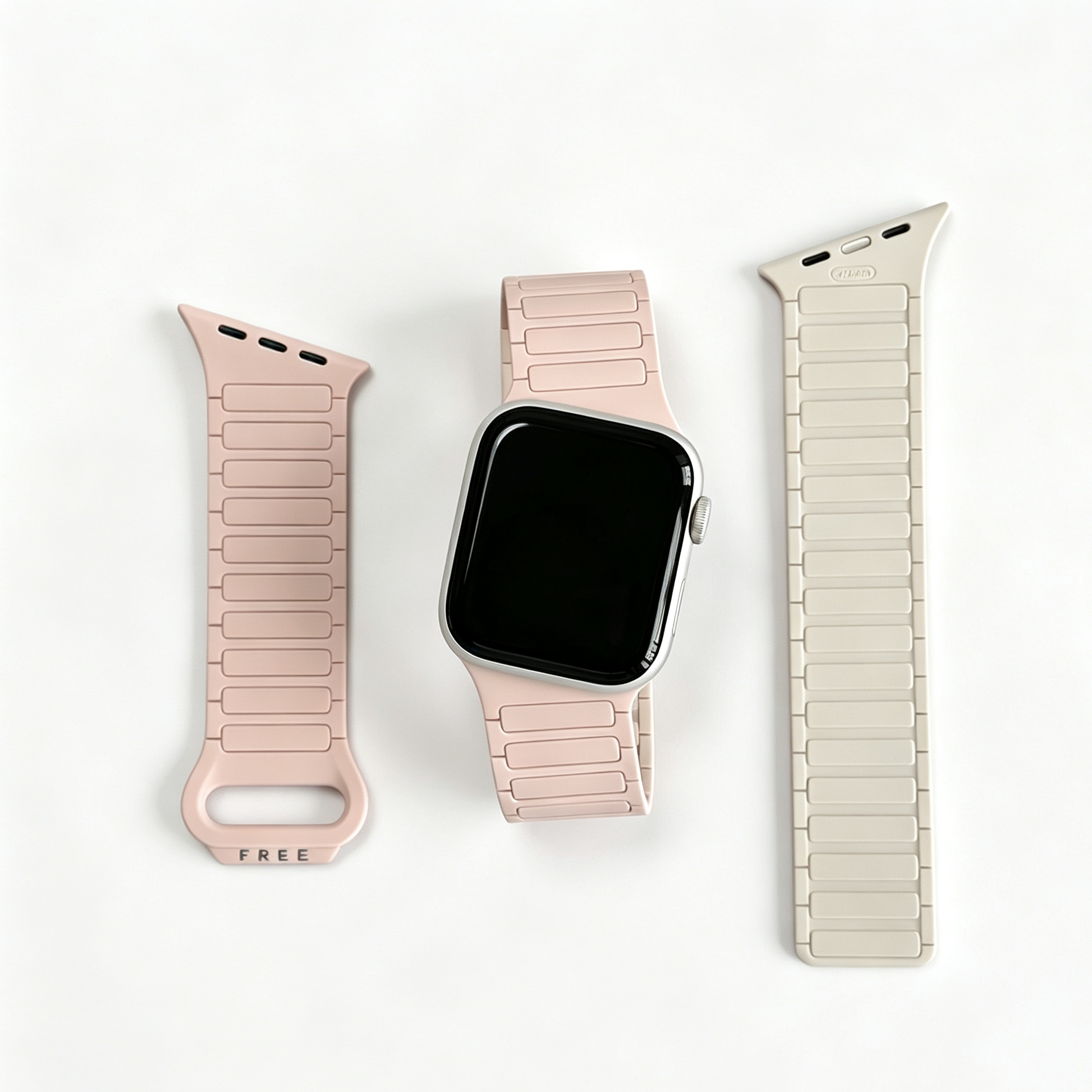 Asymmetrical Wave-Patterned Sports Strap For Apple Watch