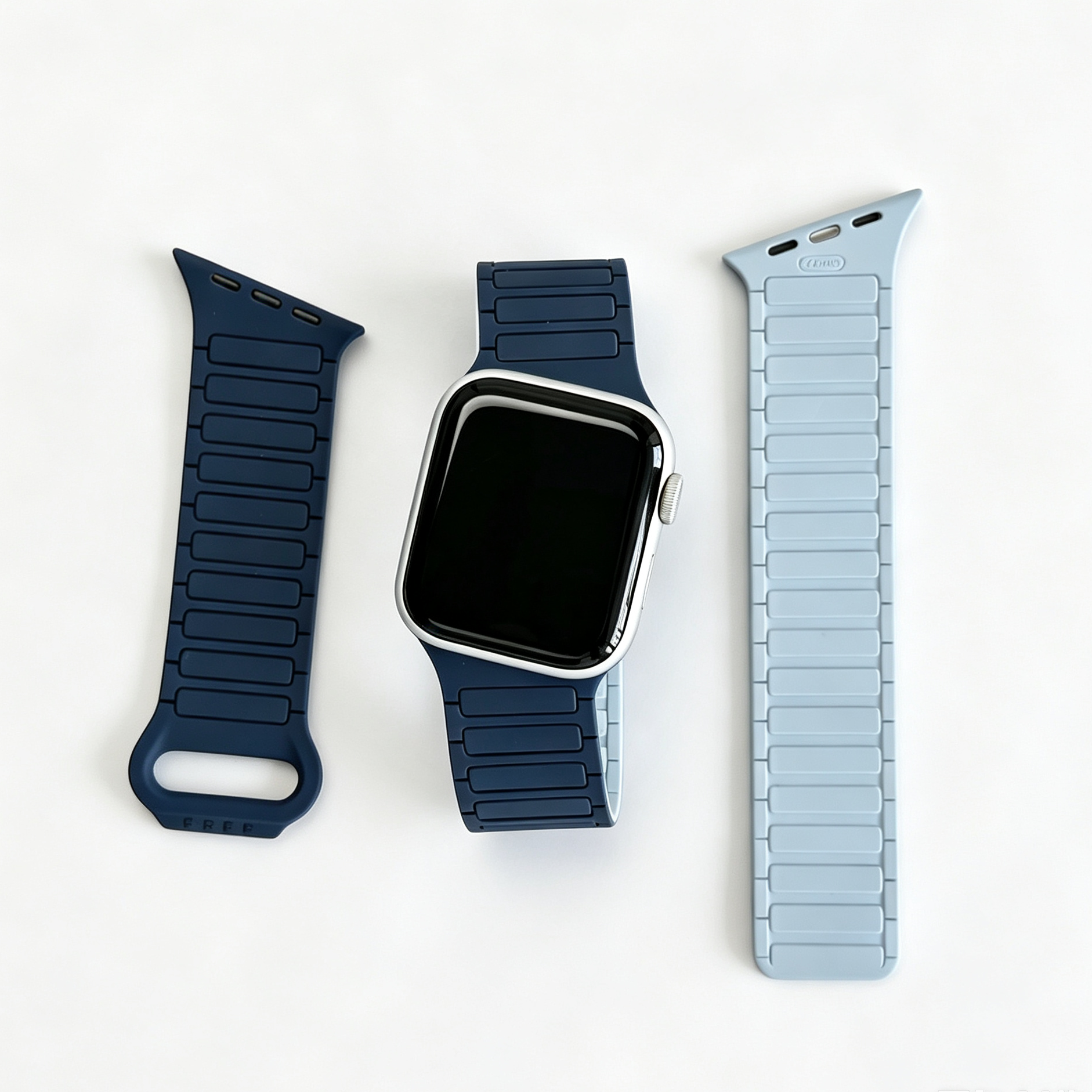 Asymmetrical Wave-Patterned Sports Strap For Apple Watch