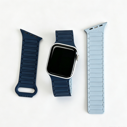 Asymmetrical Wave-Patterned Sports Strap For Apple Watch