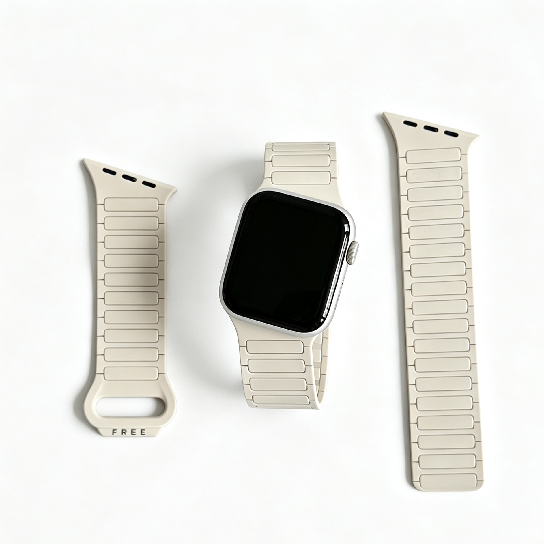 Asymmetrical Wave-Patterned Sports Strap For Apple Watch