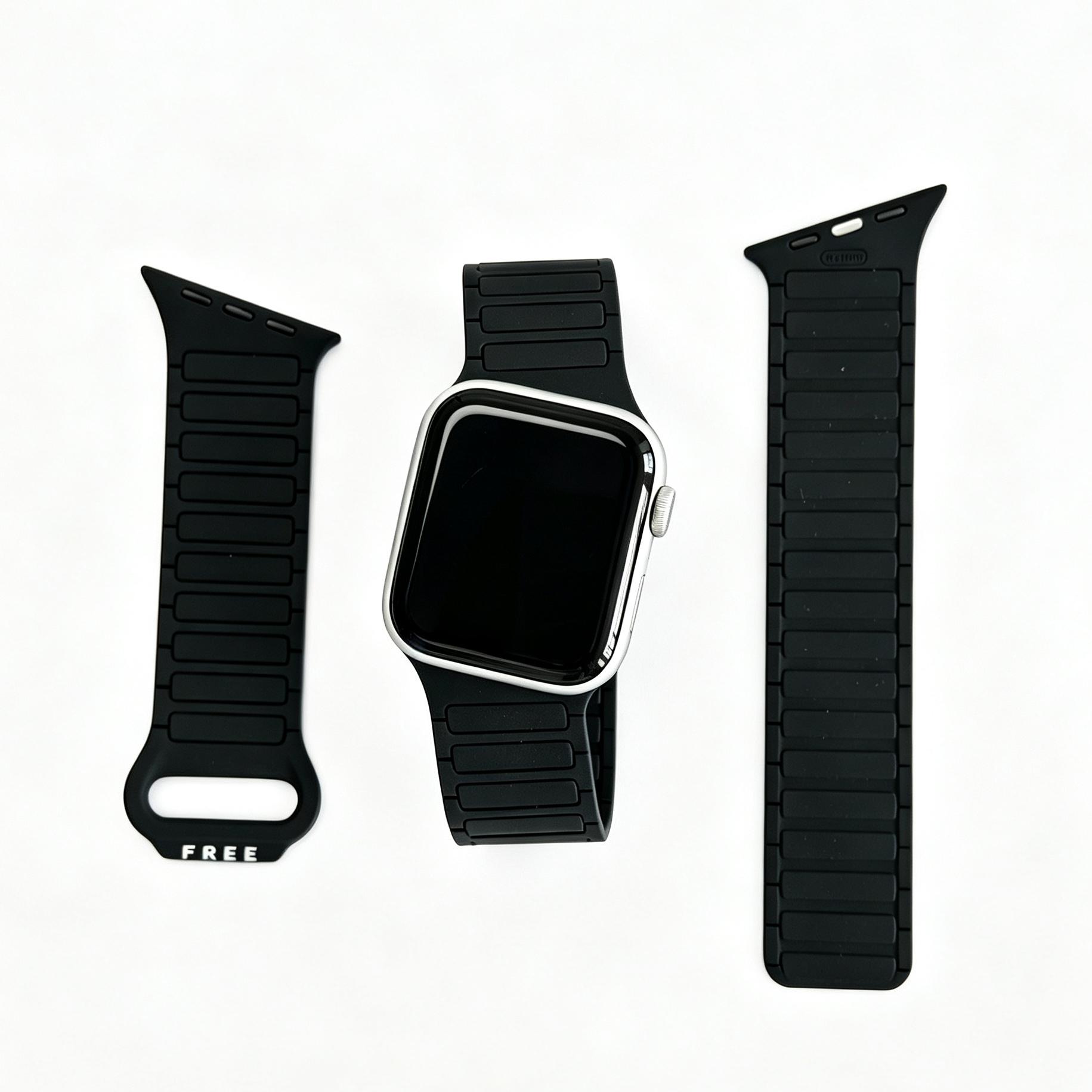Asymmetrical Wave-Patterned Sports Strap For Apple Watch