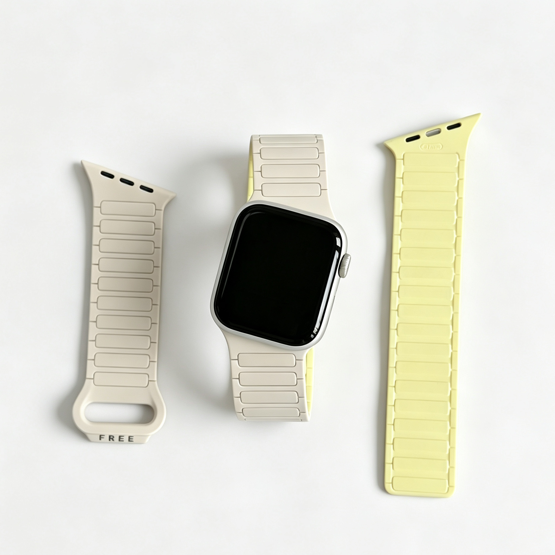 Asymmetrical Wave-Patterned Sports Strap For Apple Watch