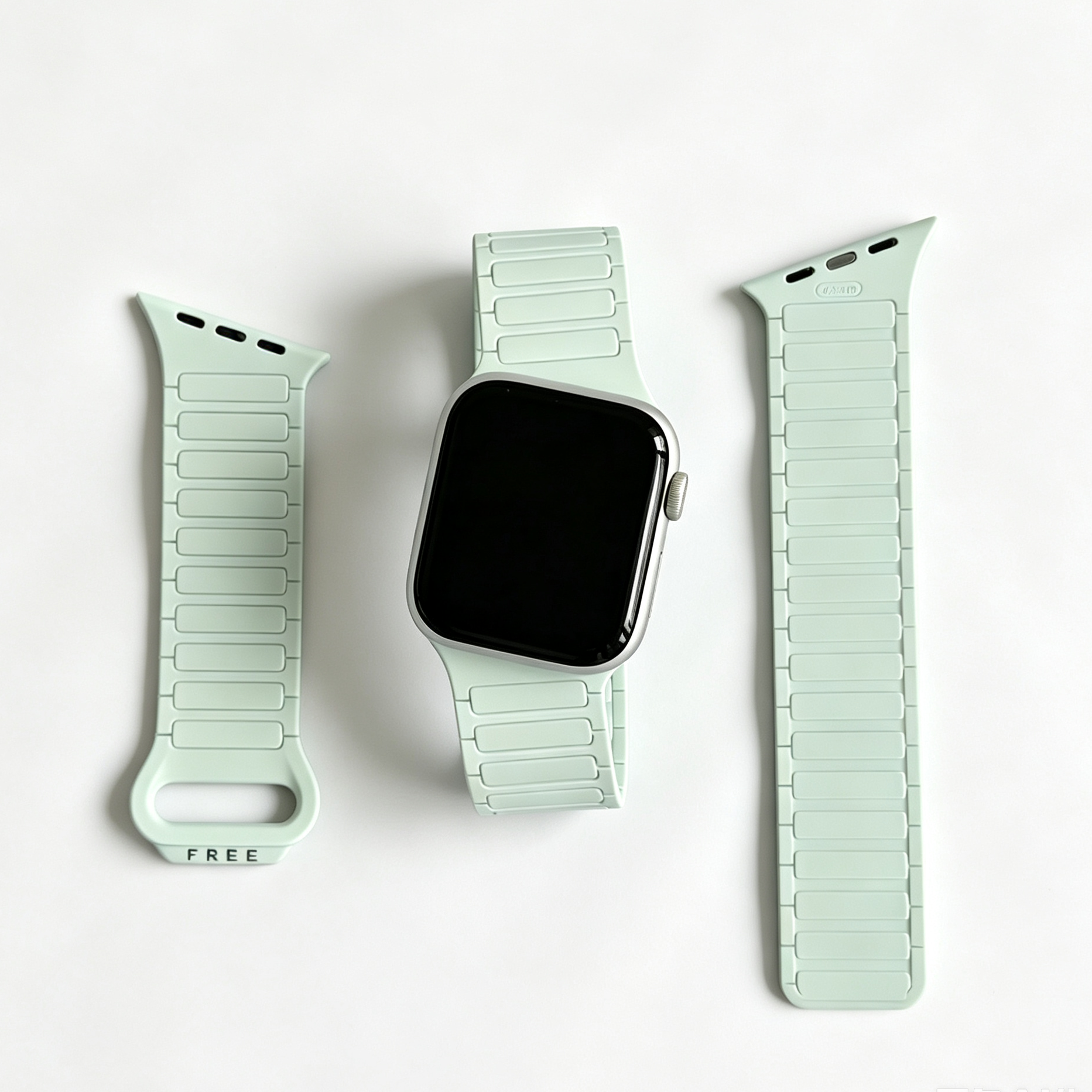 Asymmetrical Wave-Patterned Sports Strap For Apple Watch