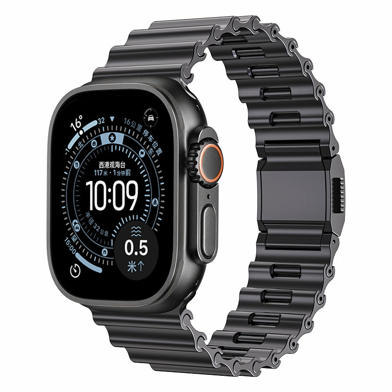 Wave Link Mechanical Aesthetics Strap For Apple Watch