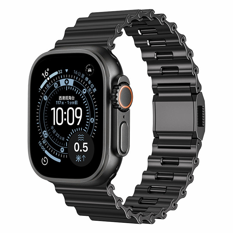 Wave Link Mechanical Aesthetics Strap For Apple Watch