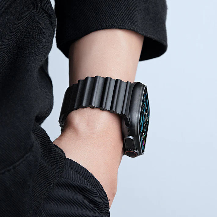 Wave Link Mechanical Aesthetics Strap For Apple Watch
