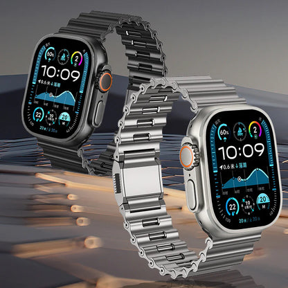 Wave Link Mechanical Aesthetics Strap For Apple Watch