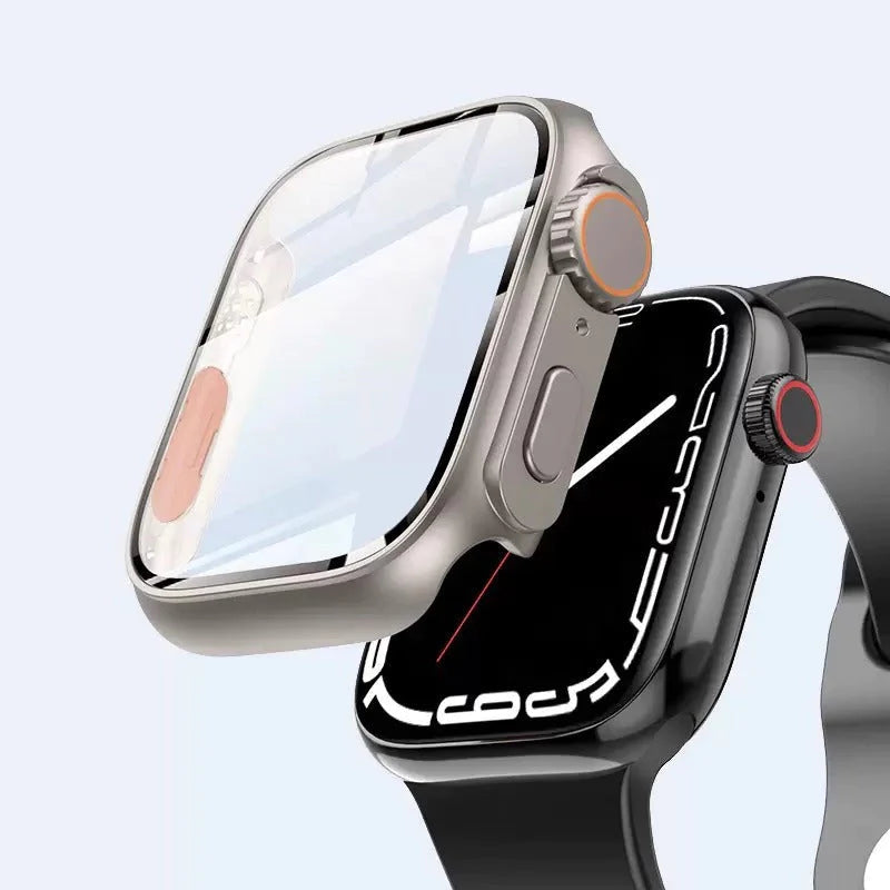 Ultra-thin & Waterproof Apple Watch Case with Tempered Glass Film