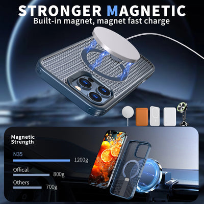 Heat Dissipation Stand Magnetic Case for iPhone