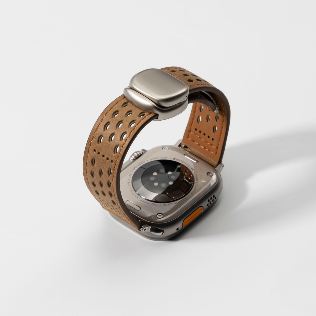 Upgraded Magnetic Buckle Leather Strap For Apple Watch