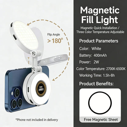 Magnetic Portable Selfie Light - Phone Ring Light