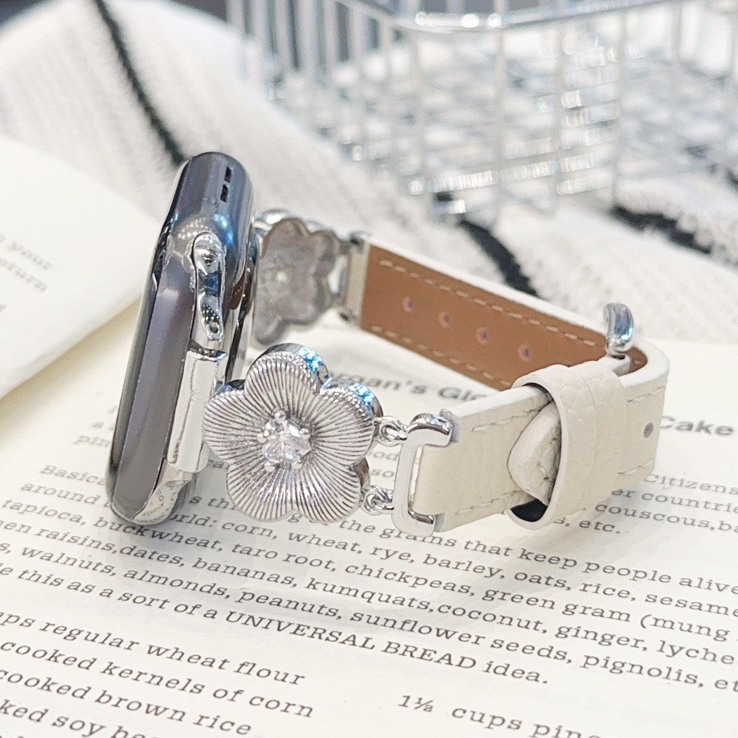 Flower Leather Strap For Apple Watch